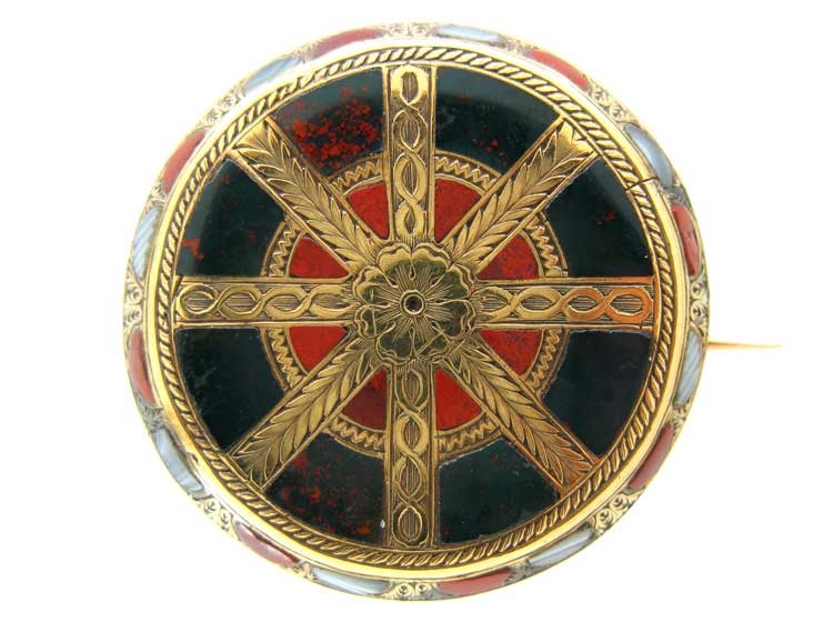 Scottish Wheel Design Brooch - The Antique Jewellery Company