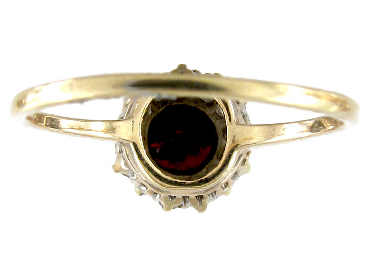 Ruby & Diamond Cluster Ring - The Antique Jewellery Company