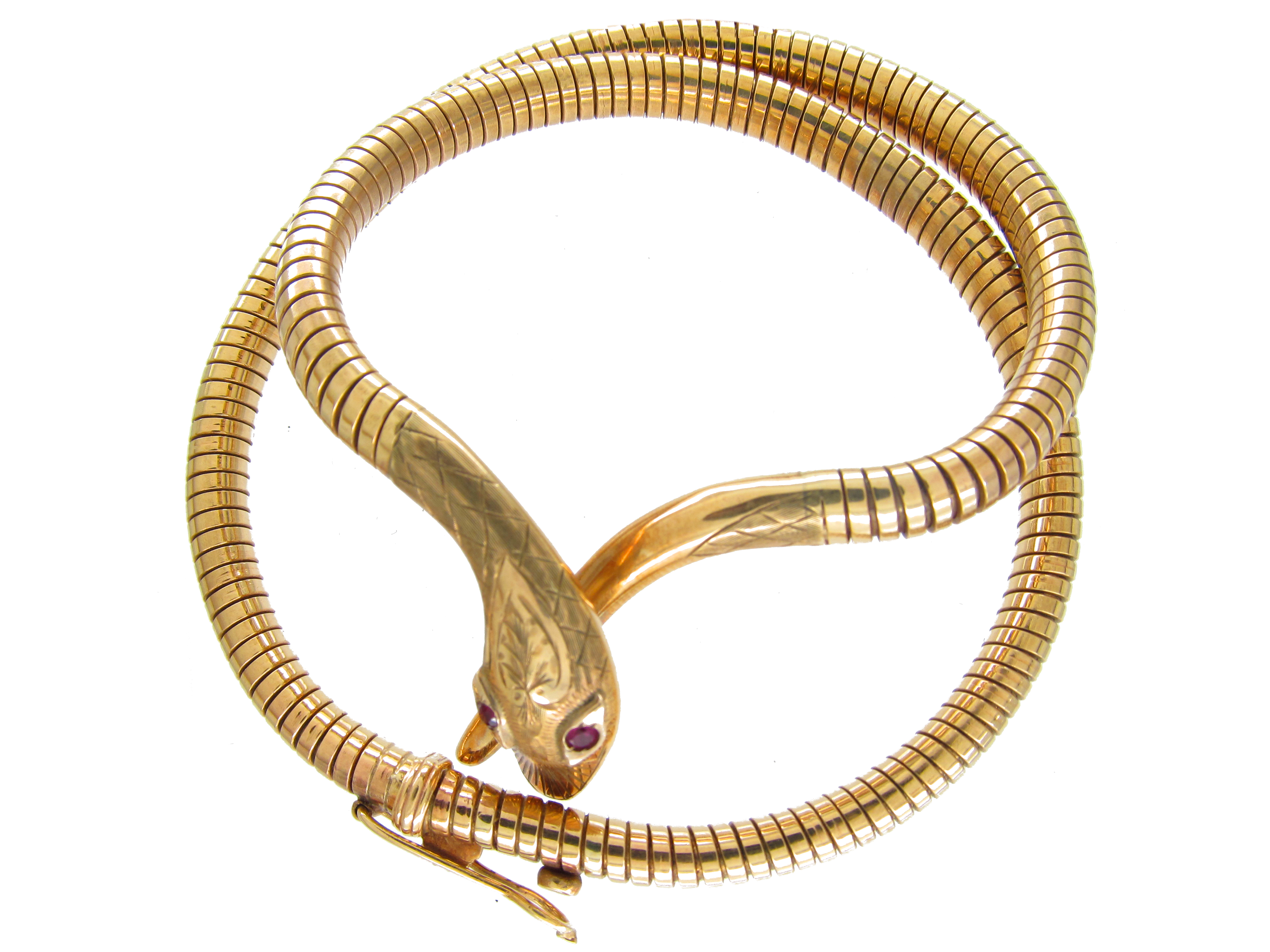 Gold Snake Necklace - The Antique Jewellery Company