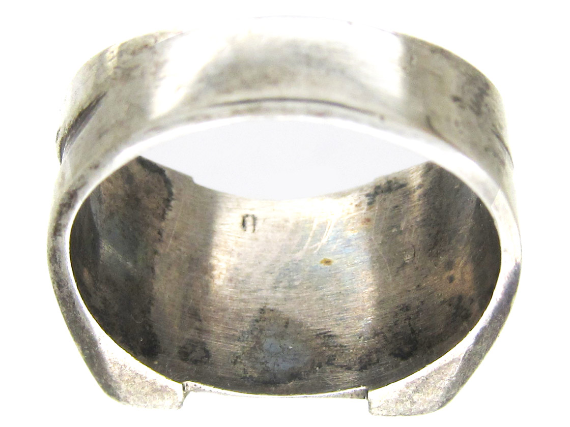 Silver B Ring - The Antique Jewellery Company