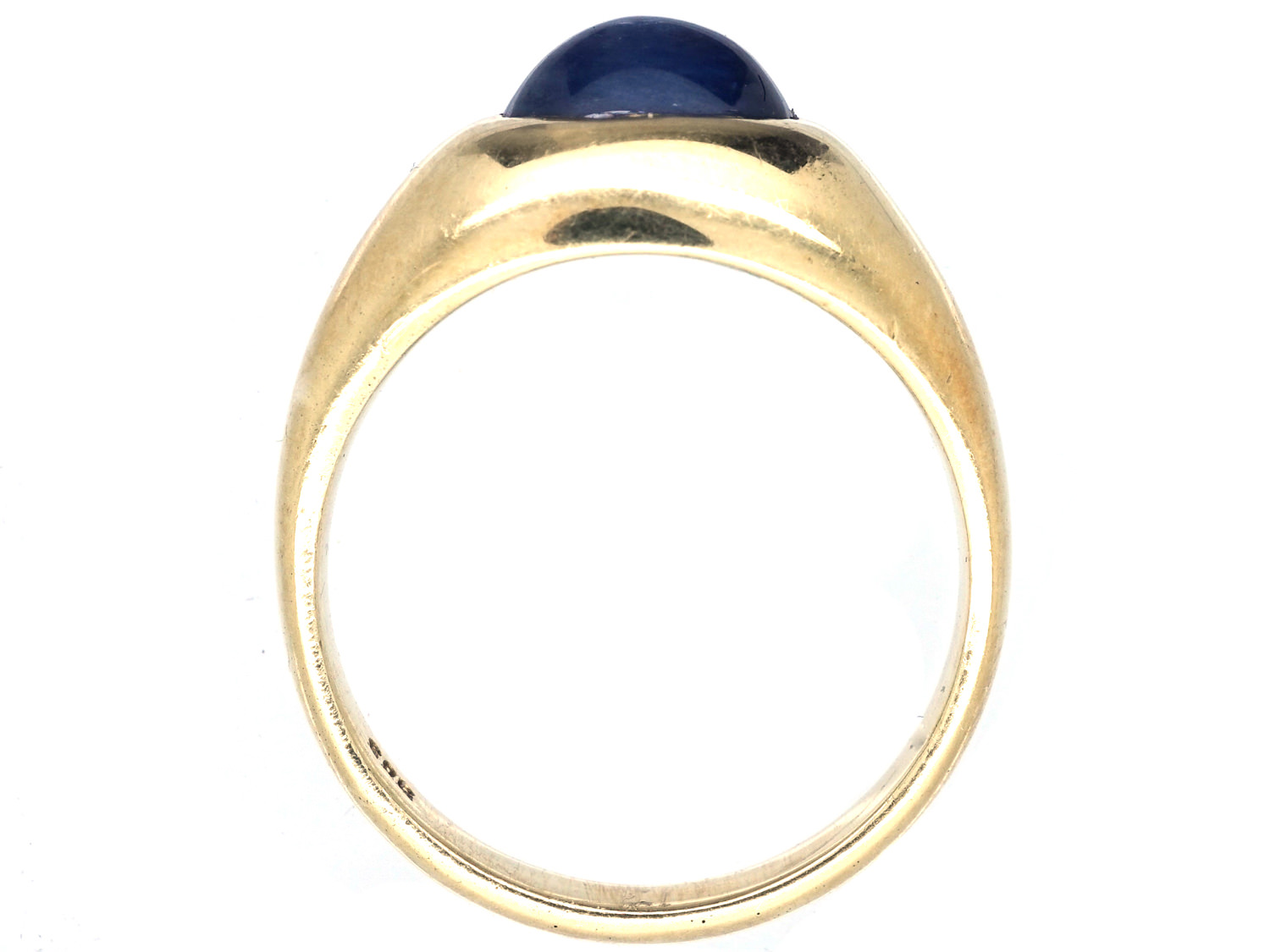 14ct Gold & Cabochon Sapphire Ring - The Antique Jewellery Company