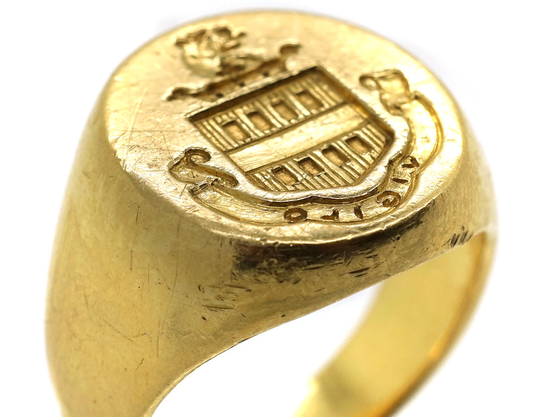 18ct Gold Signet Ring by Tiffany - The Antique Jewellery Company