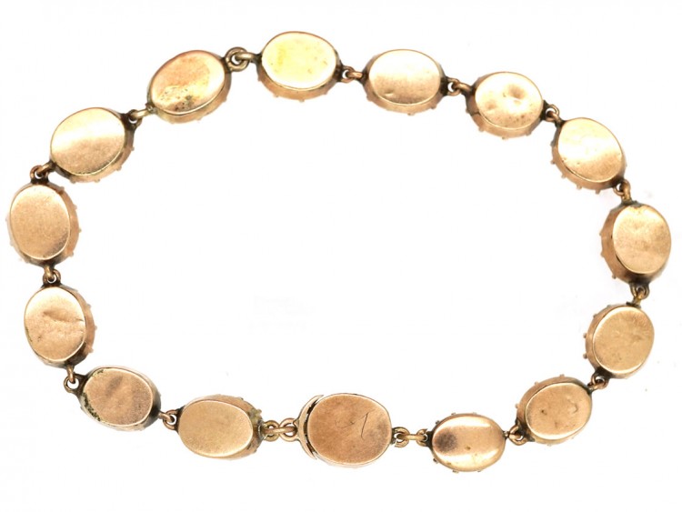 Georgian Gold & Flat Cut Garnet Bracelet - The Antique Jewellery Company