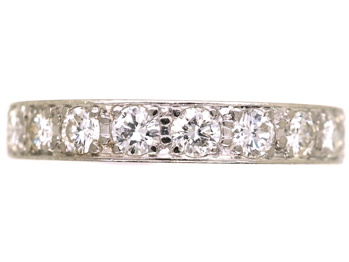 Platinum & Diamond Rectangular Ring - The Antique Jewellery Company
